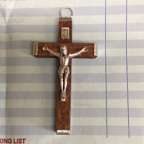 Crucifix Wood Brown 2 1/4”